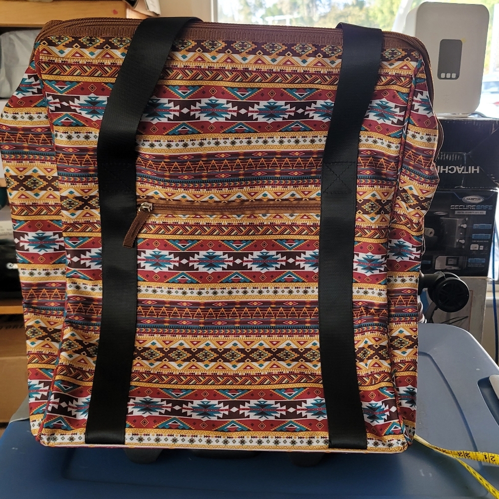 New large Rolling / Overnight Aztec Bag measurements in last 3 photos